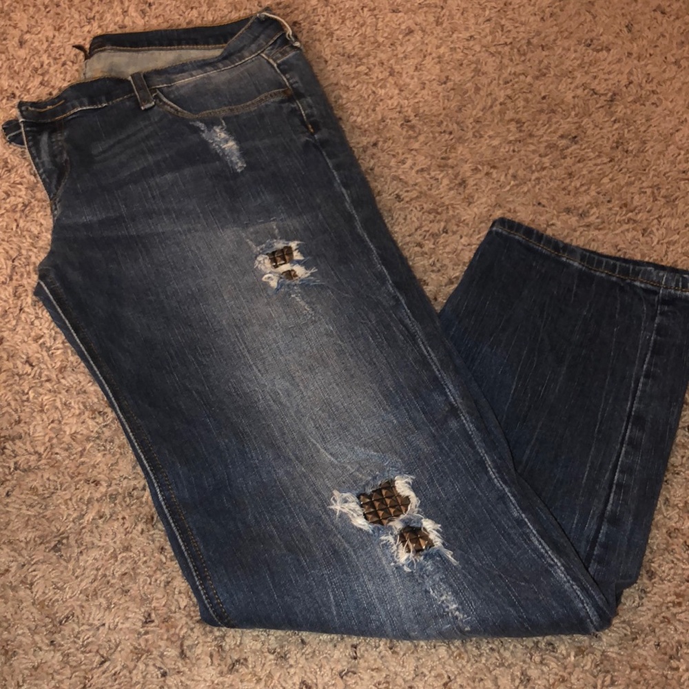 Studded Patchwork Denim - image 4